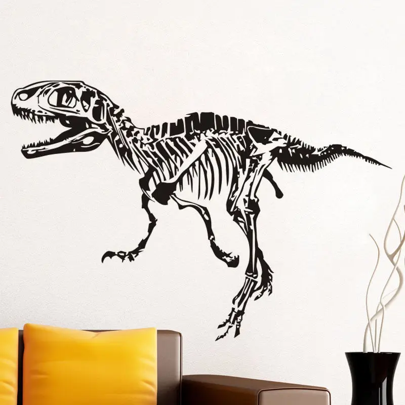 Художественная Настенная Наклейка для мальчиков и комнат T Rex Dinosaur Fossil