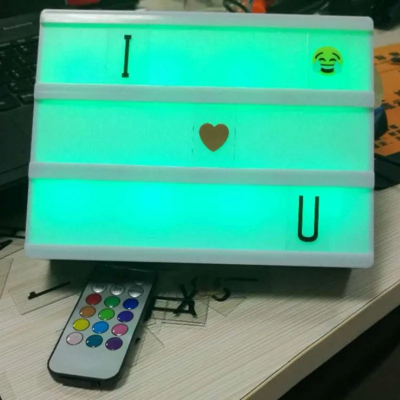 Новый A4 A5 RGB светодиодный Цвет изменение DIY письмо Комбинации USB или AA светильник