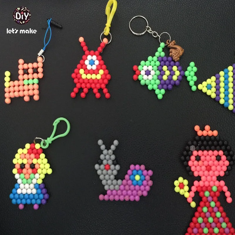 Давайте сделаем воду липкий Perler бисер Pegboard набор предохранителей бусины головоломки водные шарики Бонд развивающие игрушки Diy Дети