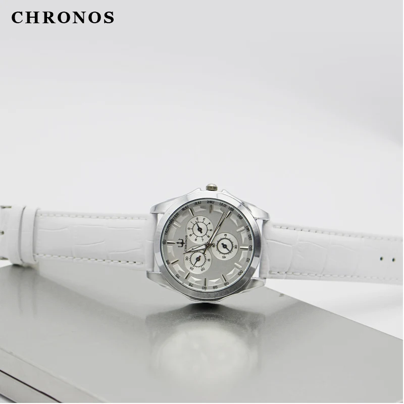 Человек Часы 2017 Люксовый Бренд CHRONOS Наручные Повседневная Кварцевые Мужчины Montre