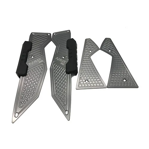 Серый Для YAMAHA NMAX N-MAX 155 150 125 NMAX125 NMAX155 N-MAX155- педаль для ног скутер передняя и задняя подножка ножная пластина - Цвет: Серый