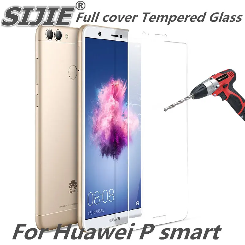Закаленное стекло с полным покрытием для huawei P smart Psmart enjoy 7S защитный экран 5 65