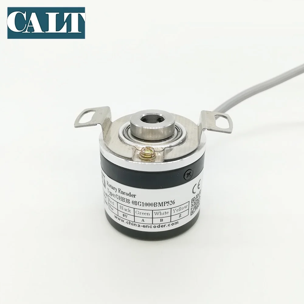 GHB38 5-26VDC interchangeable Incremental Blind Hollow Shaft Rotary Encoder 100 200 500 600 1000 1024 2000 2500 3600 PPR