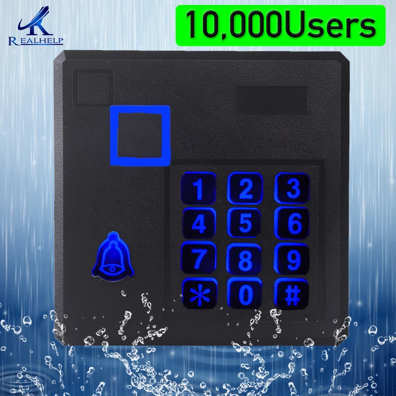 10000 пользователей большой емкости IP65 Водонепроницаемый rfid считыватель карт клавиатура система контроля доступа на открытом воздухе низкая температура работает хорошо