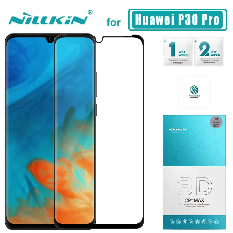 Защитное стекло Nillkin CP + Max закаленное 3d с полным покрытием для Huawei P30 Pro пленка