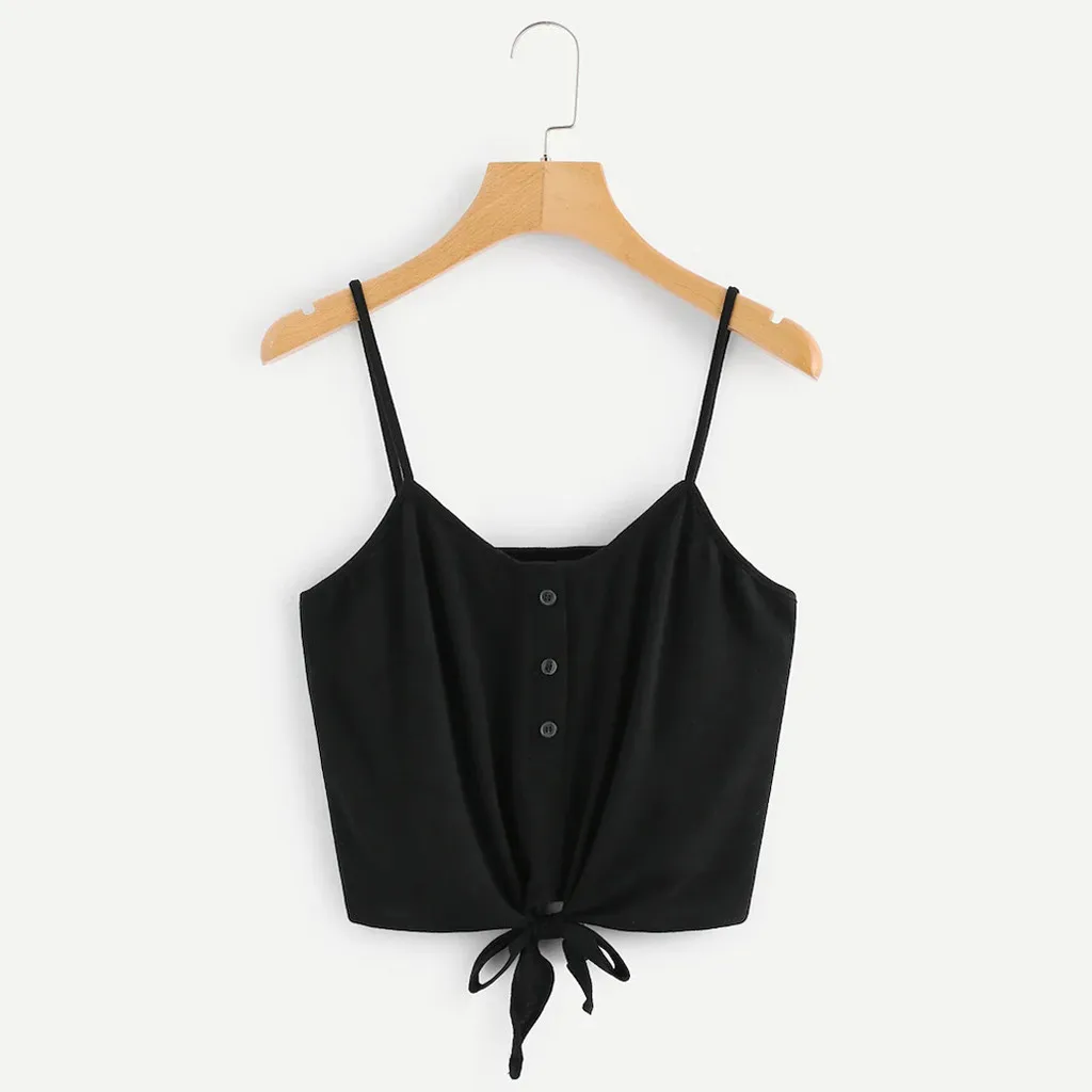 Женская майка на пуговицах однотонная без рукавов топ блузка каждый день M #3 лето