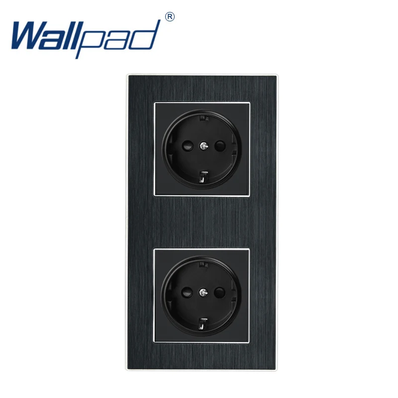 Двойная розетка европейского стандарта немецкий стандарт Wallpad Роскошная