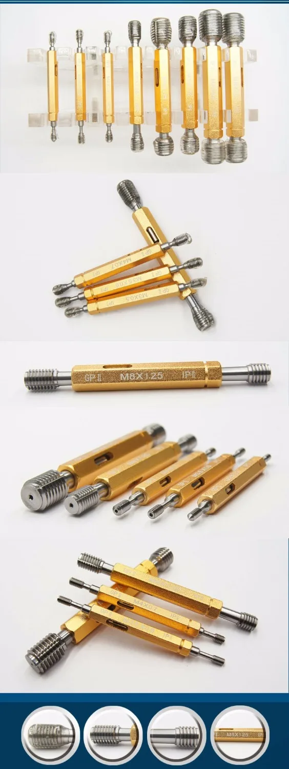 Измеритель резьбовой пробки GO/NO GO Gage UNC 5/16-18UNC NO.6-32UNC 2B 8-32UNC NO.4-40UNC HSS | Инструменты