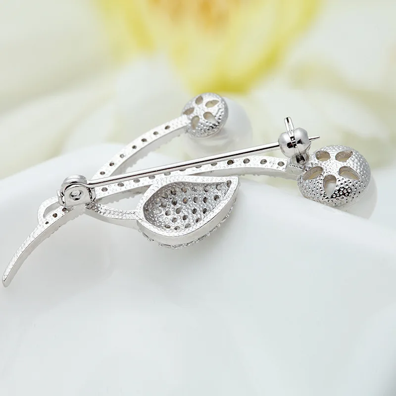Женская Брошь необычные ювелирные изделия Настоящее серебро очаровательные
