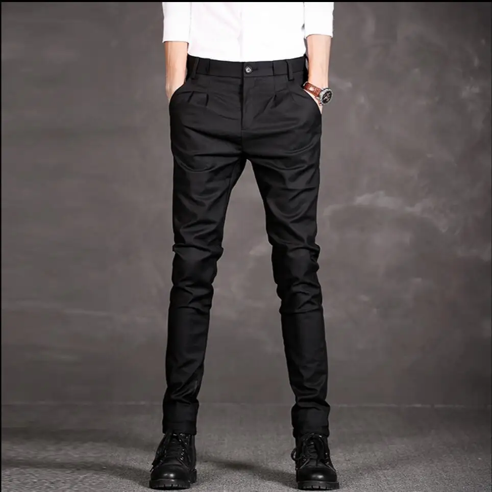 28-38 2021 New Fashion Trousers Spring And Summer Men Casual Tide Feet Pants Hairstylist Pencil Pants Nightclub Singer Costumes