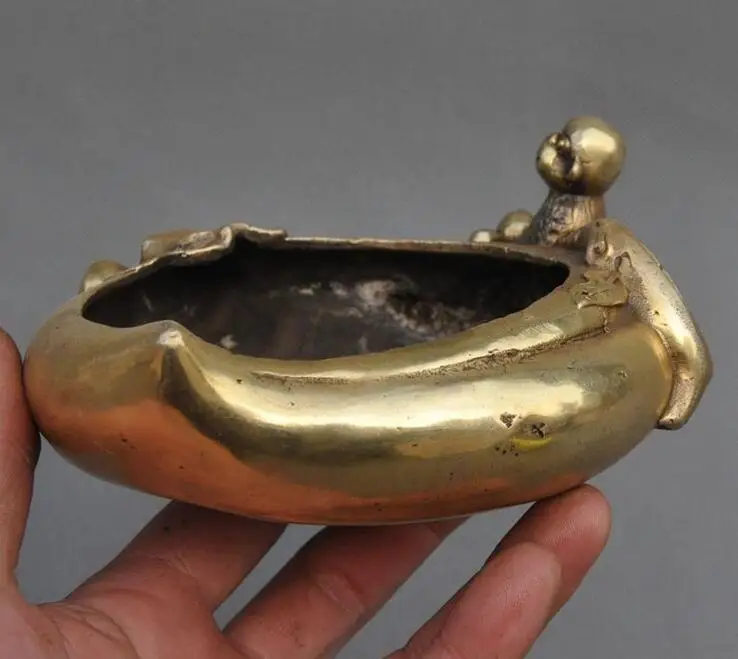 Отмеченные китайские медные персиковые обезьяны статуя удача инструмент для