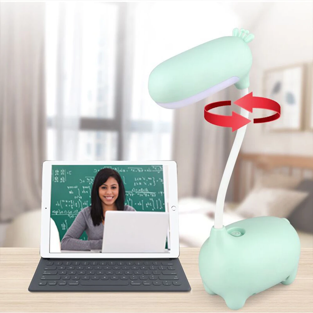 3 Вт перезаряжаемая детская Светодиодная настольная лампа с кнопкой включения