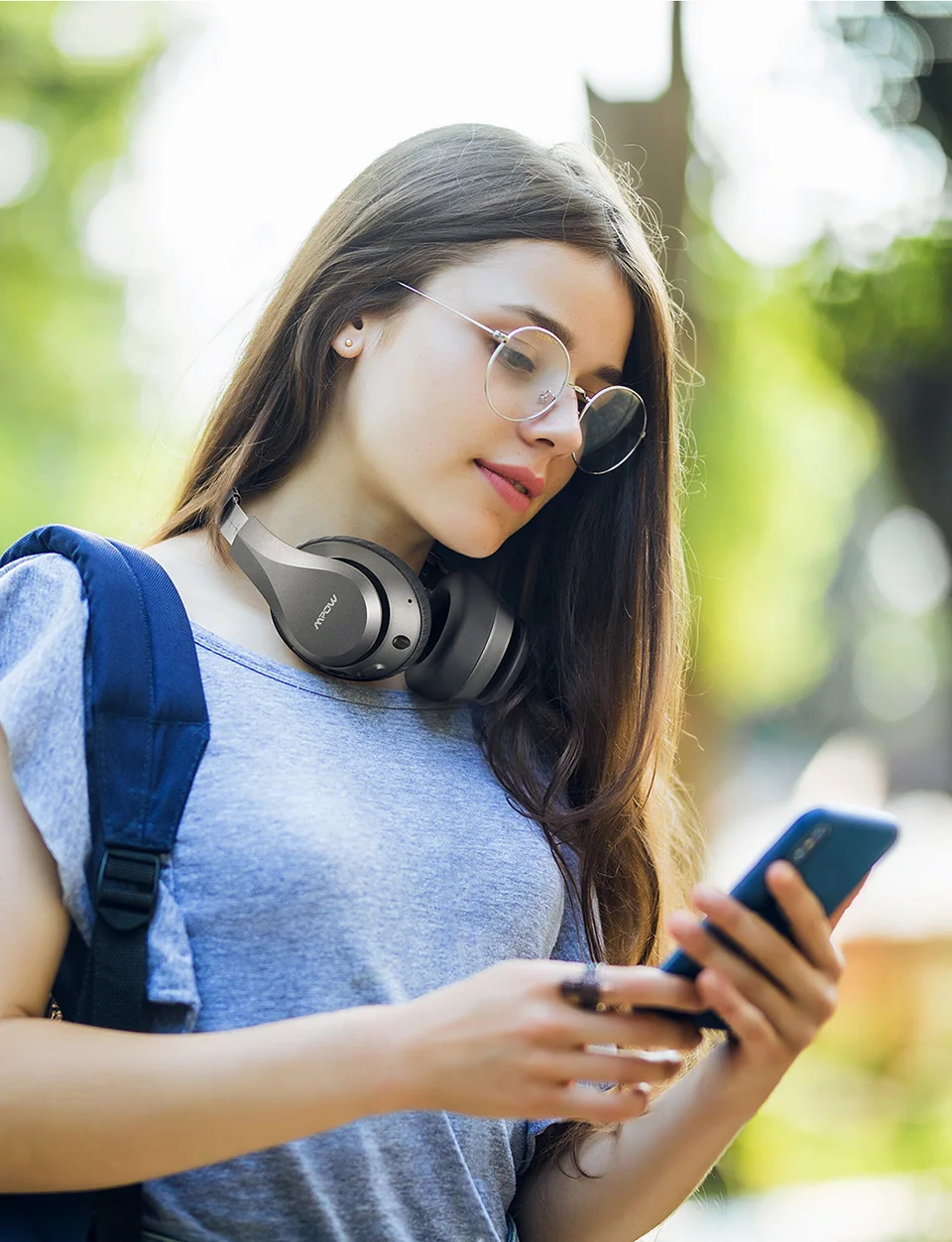 Mpow H20 Bluetooth наушники беспроводные наушники с HiFi глубоким басом шумоподавления микрофон гарнитура с 30 ч Время воспроизведения для IPhone 11