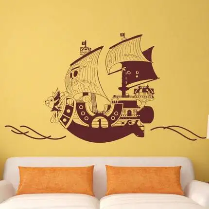 

Free shipping DIY vinyl the sunlight, the king of the pirates cartoon background decorative wall stickers
