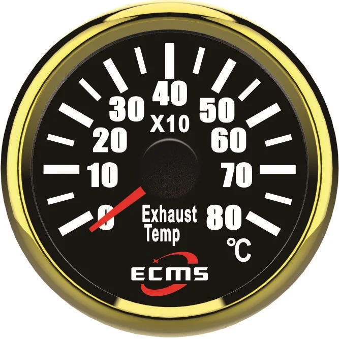 Marine Car Exhaust TEMP With Current Pick-Up Unit0-800 degrees Celsius 52mm Gold Black 800-00268