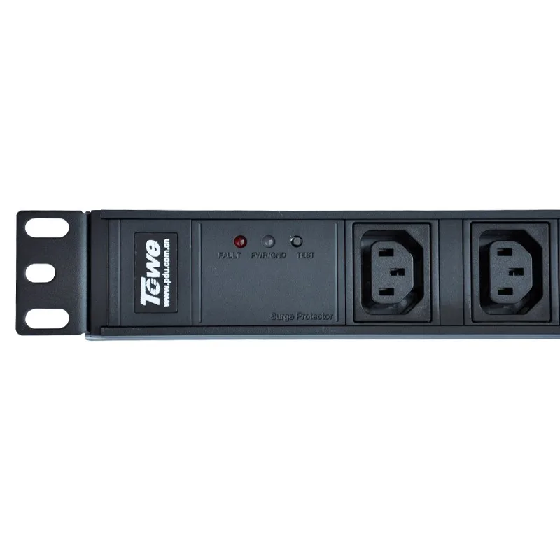 TOWE шкаф розетка PDUs SPD блок распределения питания EN10/I818S 10A 8 способов IEC320 C13 19 дюймов 19in горячая распродажа