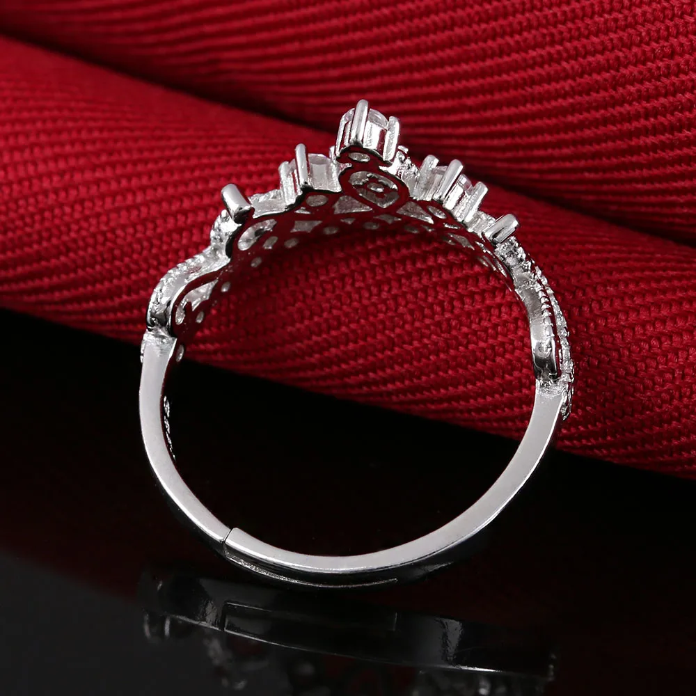 1 шт. посеребренные кольца в виде короны императорской принцессы для женщин и