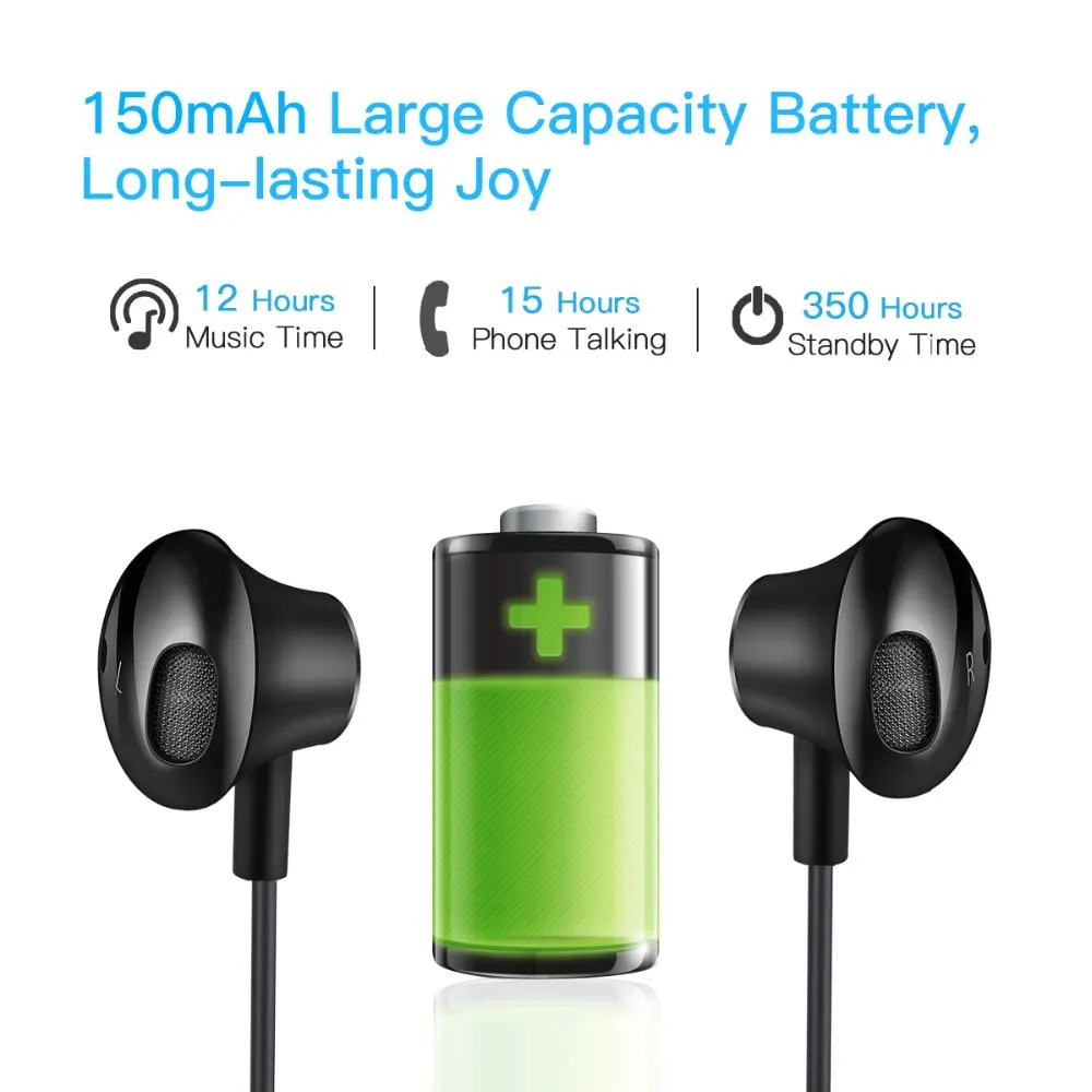 IBESI Y10 Wireless Bluetooth Headphones Neckband Earphones Earbuds Bass Sound Cordless Headset with Mic for iPhone xiaomi Phone |