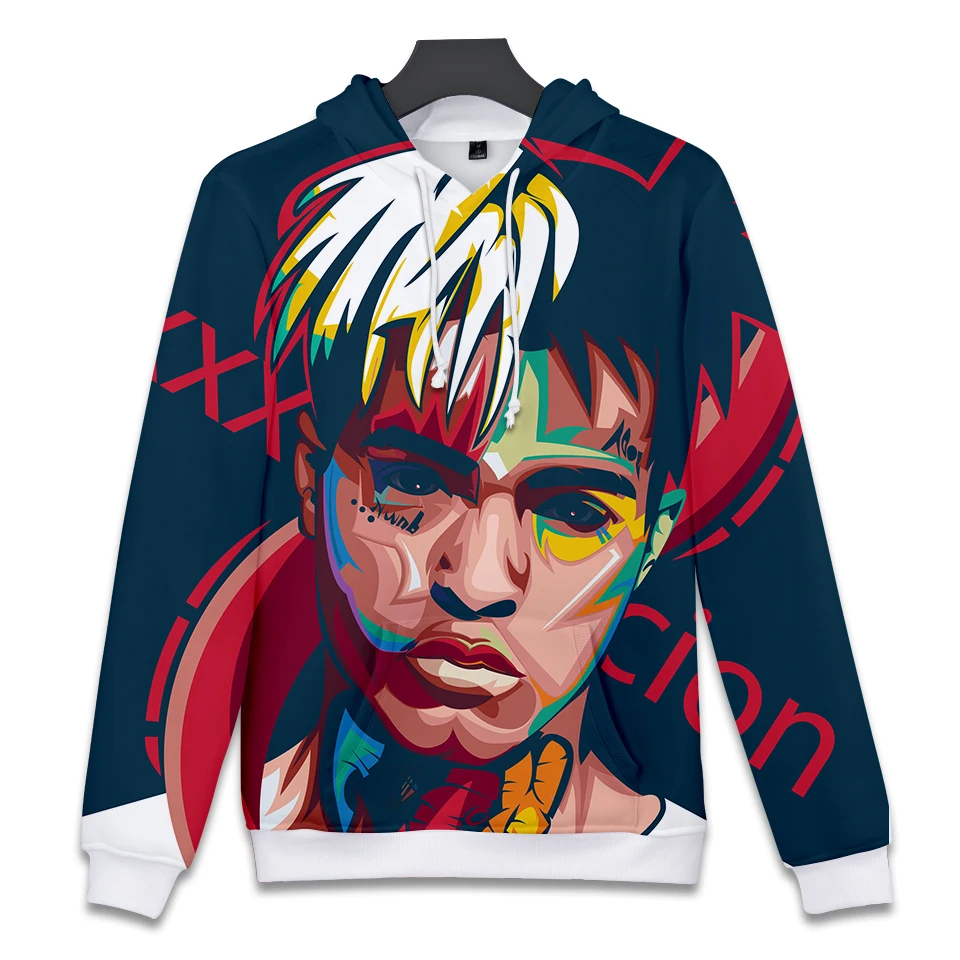 Rapper XXX Tentacion хлопковые толстовки 3D хип-хоп певица xxxtentacion Униформа мужские толстовки хип-хоп толстовка