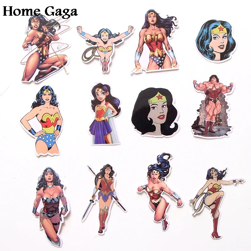 Homegaga 48 шт. Wonder woman 90s Художественная печать домашний Декор настенный блокнот багаж велосипед Скрапбукинг альбом наклейка наклейки D1380