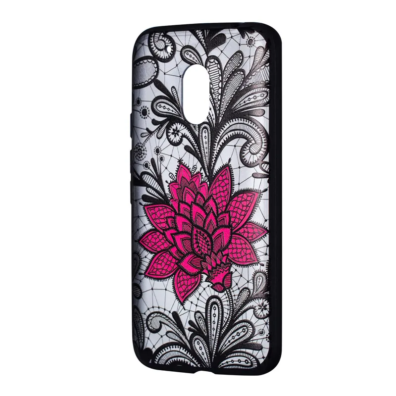 For Moto G4 Play Case Silicone Lace Rose Floral Cover Embroidery Phone Cases Fundas Capa |