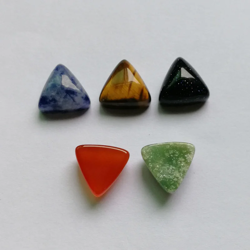 Оптовая продажа модные смешанные треугольные бусины кабошона из натурального