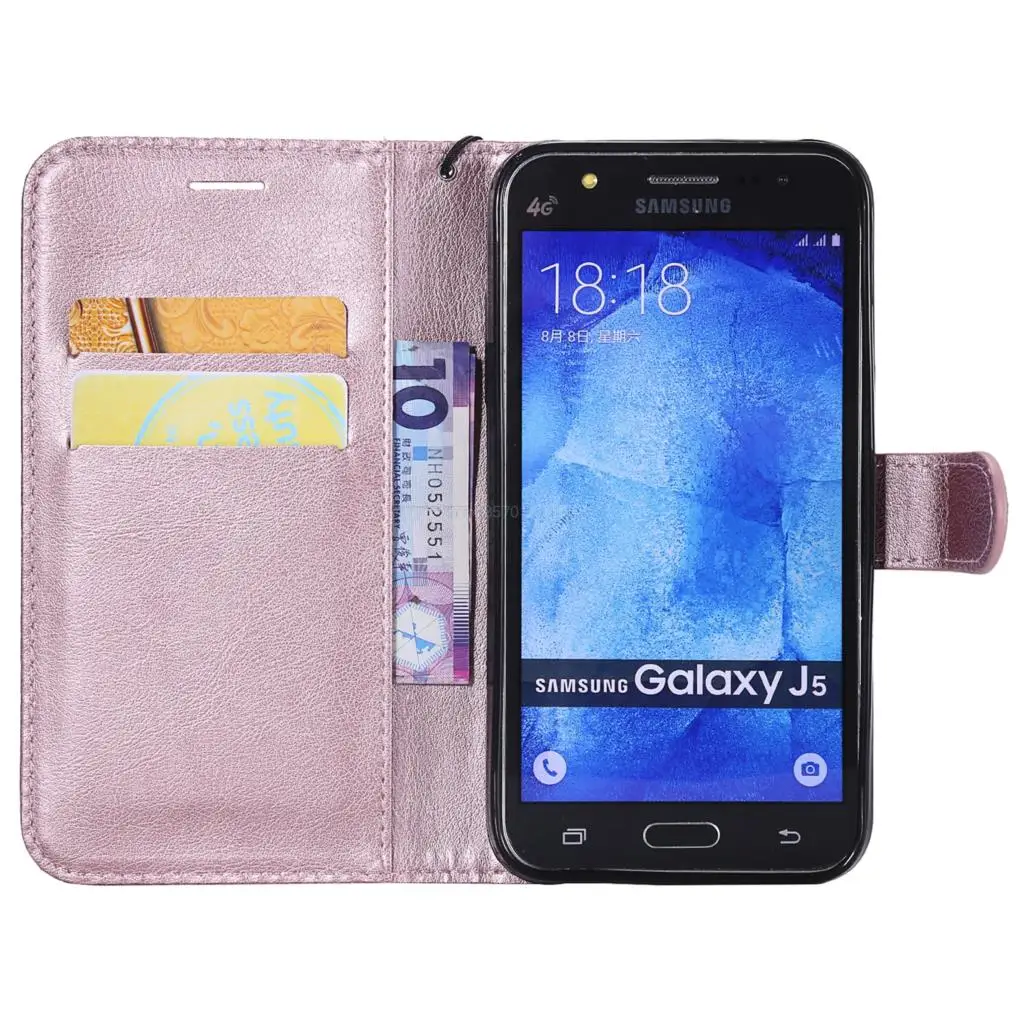 Чехол-бумажник для Samsung Galaxy J5 2015 SM-J500F J500H кожаный с откидной крышкой J500F J3 J7 2017 J530 J730