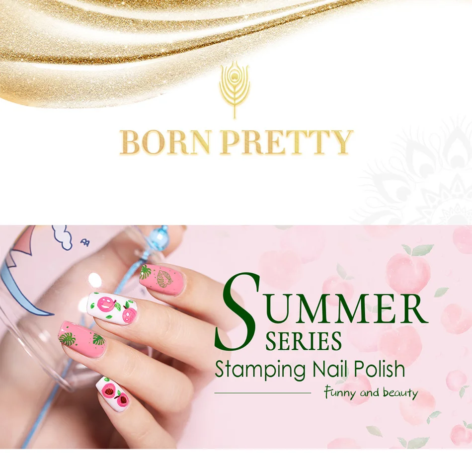 BORN PRETTY 6 мл 48 цветов стемпинг ногтей покрытие лак для ногтей лак с пилинг лак для ногтей латексный цветной штамп лак