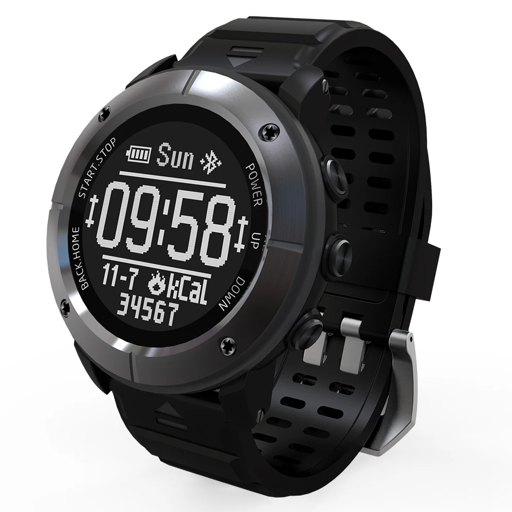 UW80C E-ink экран Спортивные gps часы IP68 водонепроницаемый мульти спортивный режим шагомер пульсометр компас возврат Cruis SOS часы