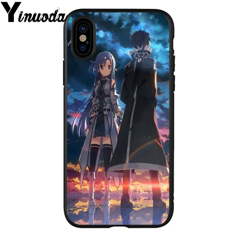 Yinuoda Kiminonawa ваше имя японского аниме черный мягкий чехол для телефона Apple iPhone 8 7 6 6S