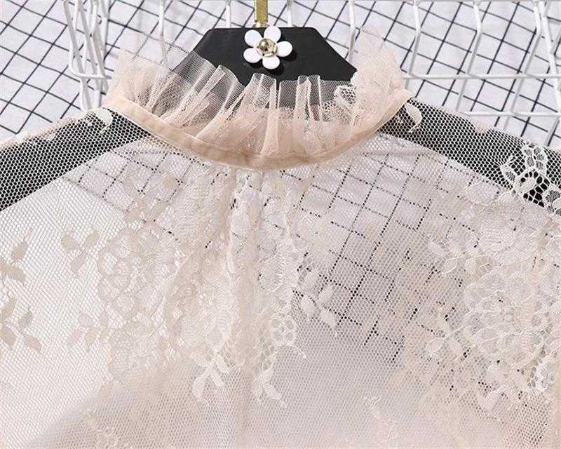 Блузка женская кружевная прозрачная с длинным рукавом|Блузки| |