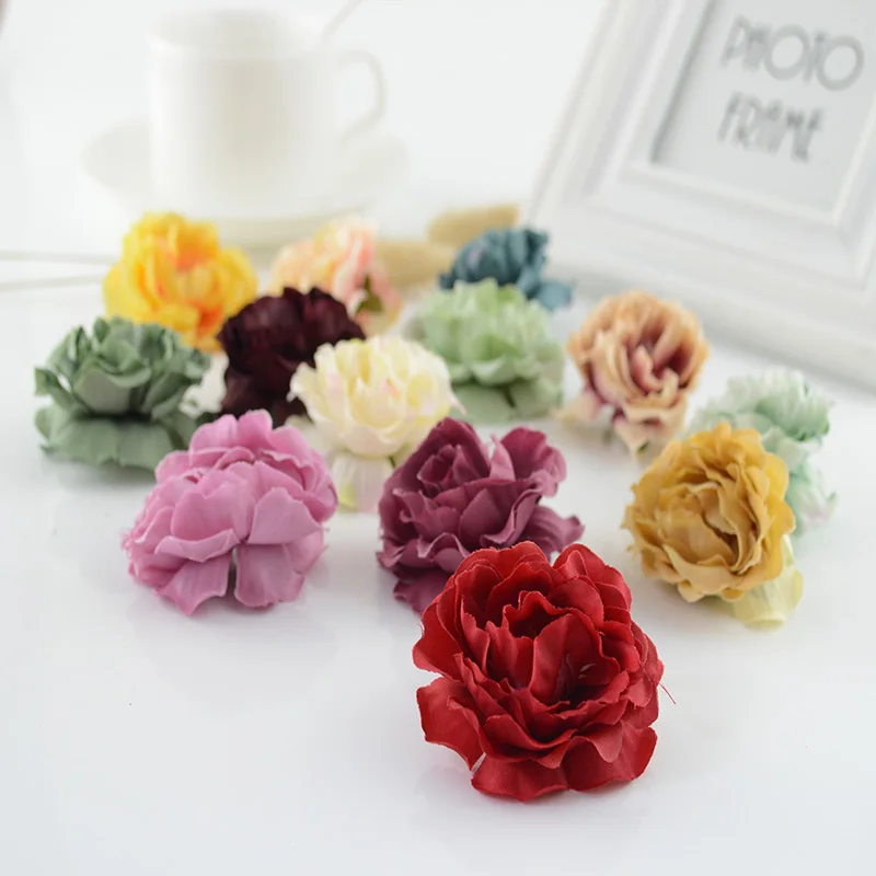 100 шт. Европейская шелковая в стиле ретро чайная головка розы свадебный Декор для