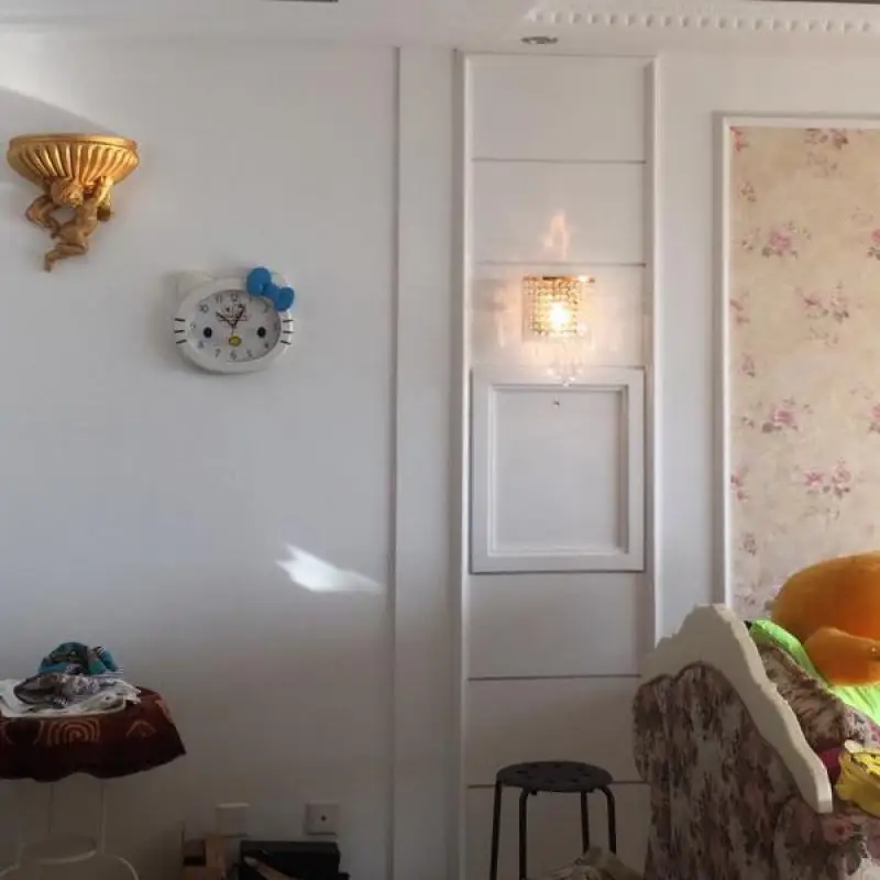 1 шт. Зеркало LED кристалл lightindoor прозрачный настенные светильники Abajur Кристалл Бра