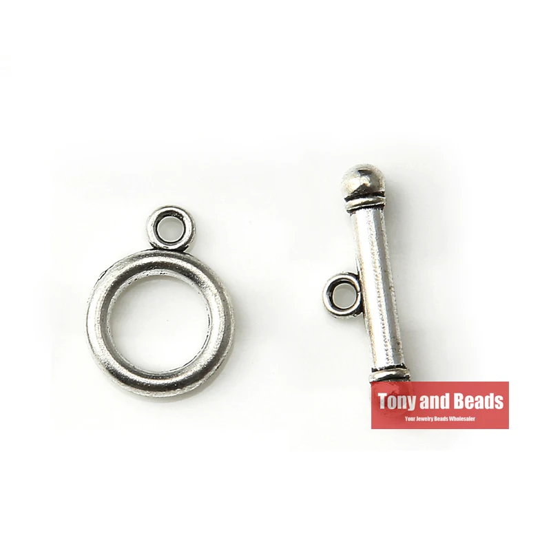 

(30Sets=1Lot !) Jewelry Finding Smooth Ring Toggle Clasps Tibetan Silver Gold Bronze Plated In Jewelry Making EW46