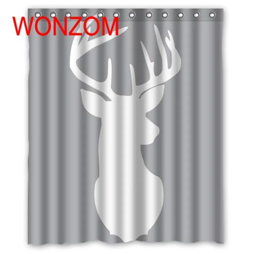 WONZOM 2018 Снежинка занавески для душа с 12 крючками ванной Декор Современный 3D олень