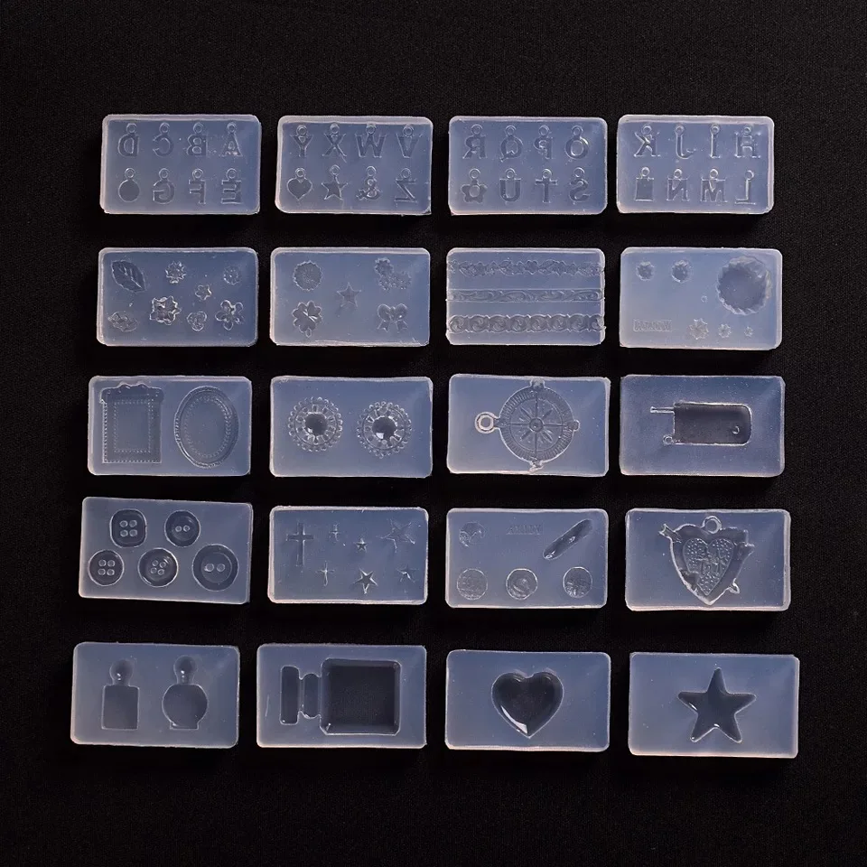 20 стилей Силиконовые серьги форма для ногтей ожерелье подвеска эпоксидной смолы