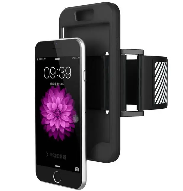 Силиконовый чехол + нарукавная повязка для тренажерного зала iPhone 6 6S 7 8 Plus X