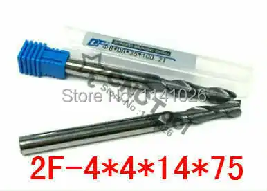 2F-4.0*4*14*75, 2 Flute Long carbide end mills,extended length Carbide Square Flatted End Mill , the lathe tool,cnc,machine