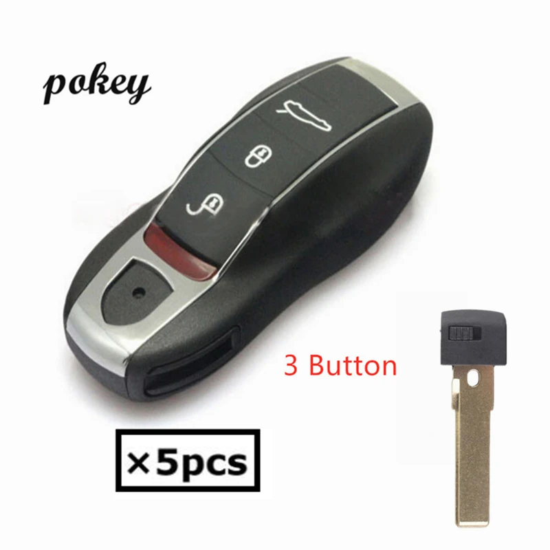 5 шт./для porsche DAKATU 3 кнопки Smart Keyless Entry Remote Key Case в виде ракушки Panamera macan cayenne Замена smart key