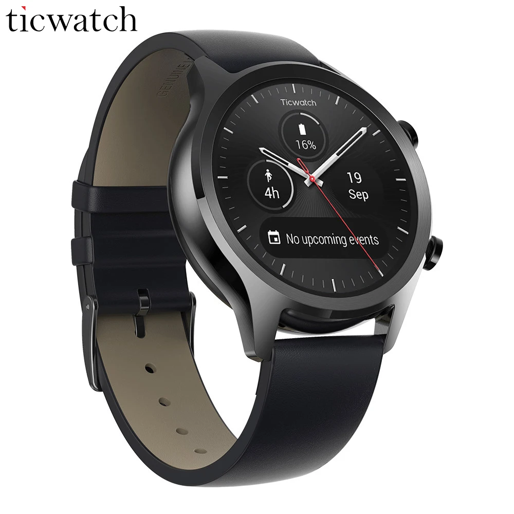 Новые смарт-часы Ticwatch C2 с ОС от Google Встроенный gps монитор сердечного ритма фитнес-трекер Google Pay 400mAh 1,3 ''AMOLED