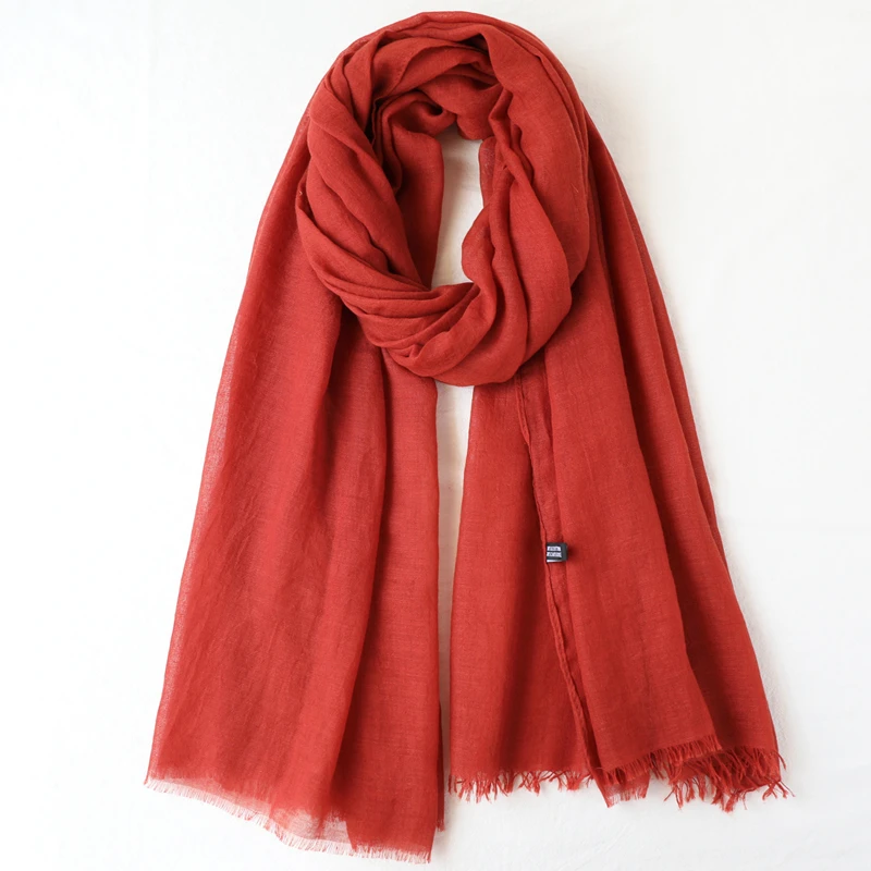 Новые Женские однотонные Макси хиджаб шарфы оверсайз Исламские шали головные обертывания длинные мусульманские потертые натуральные хлопковые смеси хиджабы