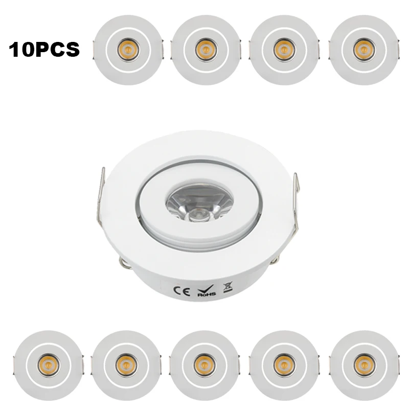 10pcs Factory LED Mini Spot Recessed Ceiling Downlight 3W Surface Mounted LED Lamps Spot Light Cabinet Lamp Include Driver