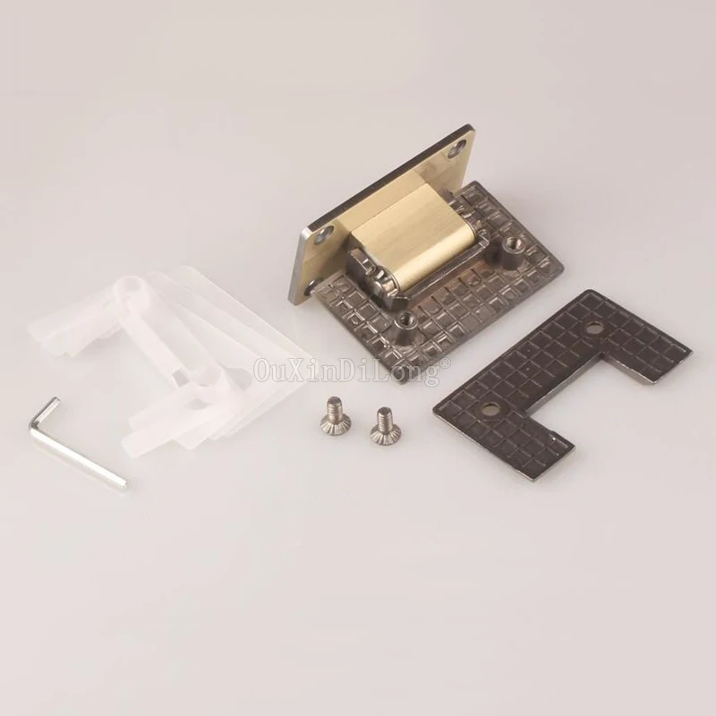 HOT 2PCS Bronze Stainless Steel Shower Door Hinges 90 Degree Wall to Glass Bathroom Clamp for 8-10mm | Обустройство дома
