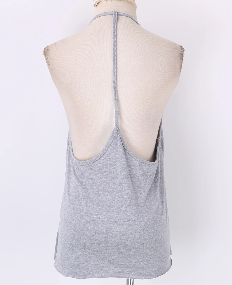 2018 летние Для женщин пикантные Повседневное спинки Танк Майки блузка без рукавов