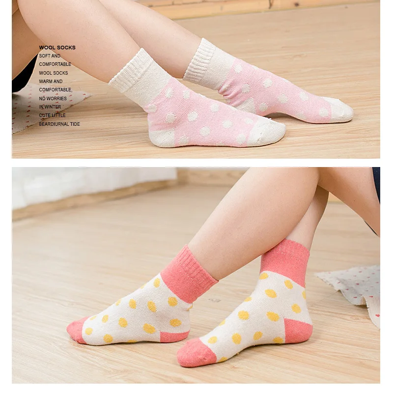 5 парт/лот шерстяные носки женские рождественские подарки зимние кашемировые