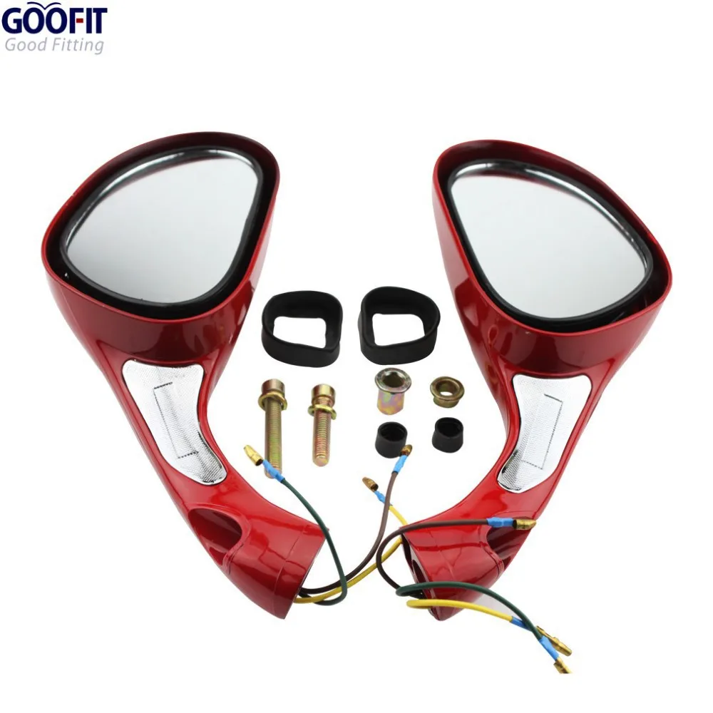 GOOFIT 8 мм зеркала заднего вида для мотоцикла Gy6 50cc 60cc 80cc 125cc 150cc Скутер мопед группа