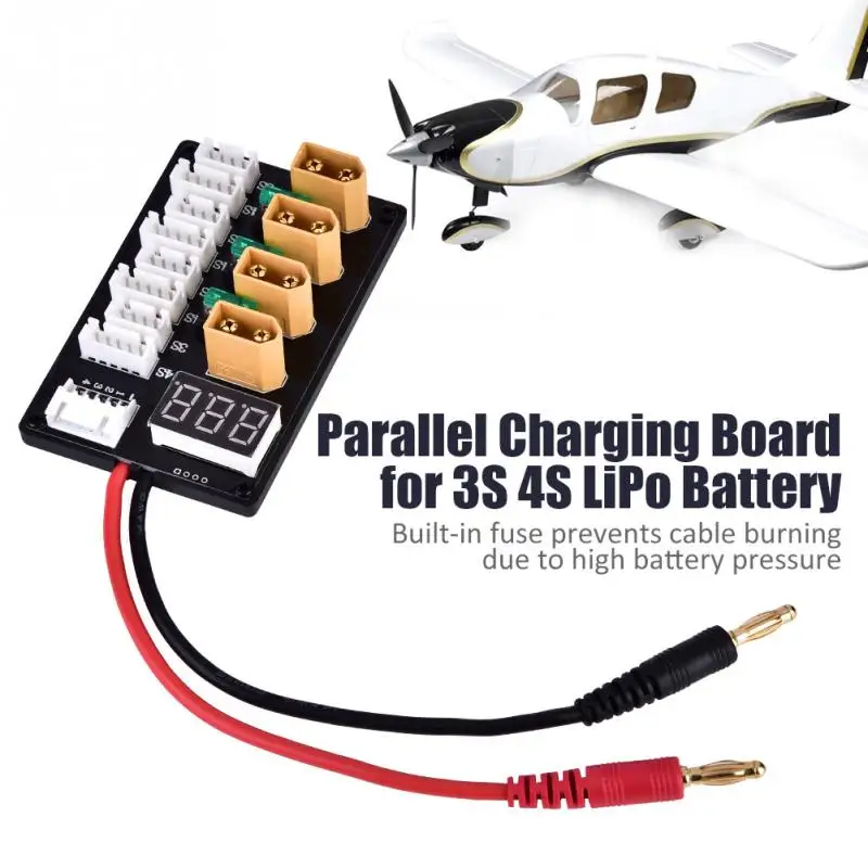 Новые 3S 4S LiPo батареи параллельная зарядная плата XT60 Банан вилка B6 зарядное