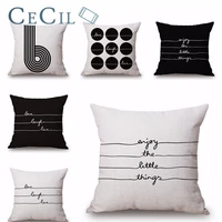 letter ecg pattern covers for cushions modern cojines nordicos cushion cover pillow case sofa seat home decoration cushions