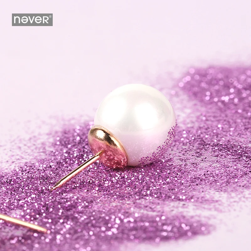 Никогда не круглый жемчуг в форме ThumbTack Pretty Board PushPins подарок для девочек канцелярские пробковые доски Pin Tacks для дома или офиса, декоративные
