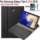 Чехол с клавиатурой Bluetooth на английском, испанском и русском языках для Samsung Galaxy Tab A 10,5 2018 SM-T590 SM-T595 T590 T595